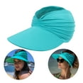 thumbnail image 4 of ZHENHONG Sun Hats for Women Summer Beach Sunscreen Hat Cool Outdoor Visor Sports Hat Casual Solid Headwear Mint Green, 4 of 5