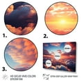 thumbnail image 3 of Designart "Sunset Symphony Yellow and Pink Sky II" Landscapes Framed Wall Art Decor - Traditional Yellow Sky Bedroom Framed Canvas Wall Art, 3 of 6