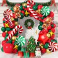 thumbnail image 1 of Kit de guirnaldas navideñas con globos de Isndare, color rojo, verde y dorado, 104 unidades, 1 of 7