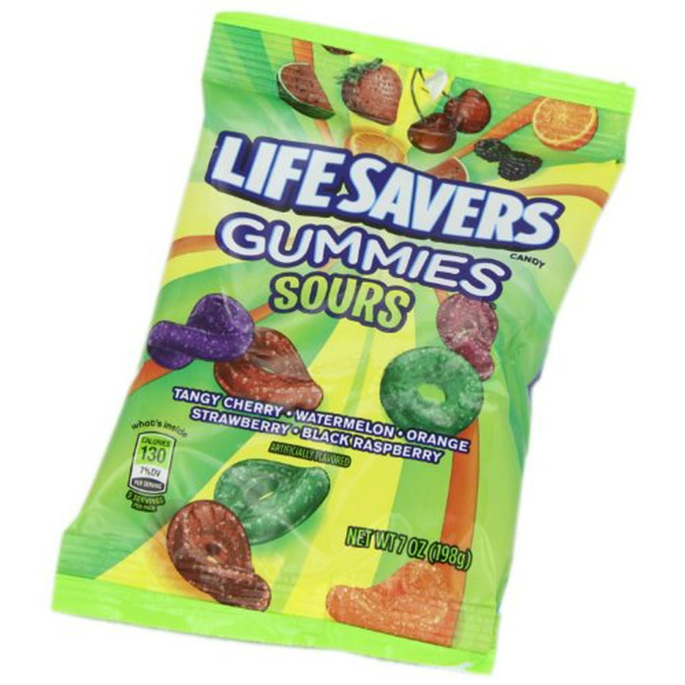 Life Savers, Gummies, Sours, 7oz Bag (Pack of 6)