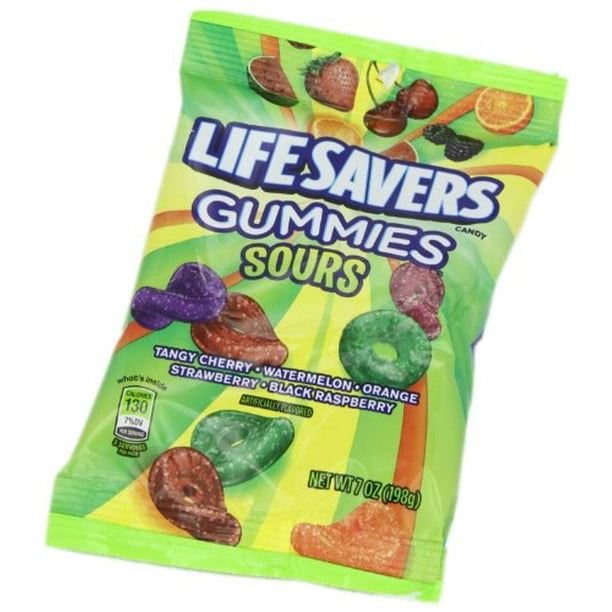 Life Savers, Gummies, Sours, 7oz Bag (Pack of 6)