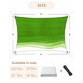thumbnail image 6 of Sun Shade Sail 6.5x10Ft Watercolor Green and White Gradient Uv Block Sunshade Canopy Outdoor Shade Cover Rectangle Shade Cloth For Patio Garden Yard Deck Pergola, 6 of 6