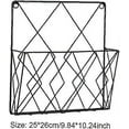 thumbnail image 2 of Wall Mounted Magazine Rack, Newspaper Bookcase Storage Rack Black Wire Metal Basket Decorative Rack, 2 of 5
