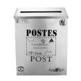 thumbnail image 2 of Silver Iron Letter Box for Decor Durable and Spacious to Hold Newspapers Magazines Letters 1pc, 2 of 3
