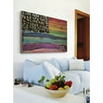 thumbnail image 5 of Marmont Hill "Live Free Rainbow Flag" by Tori Campisi Painting Print on Natural Pine Wood, 5 of 7