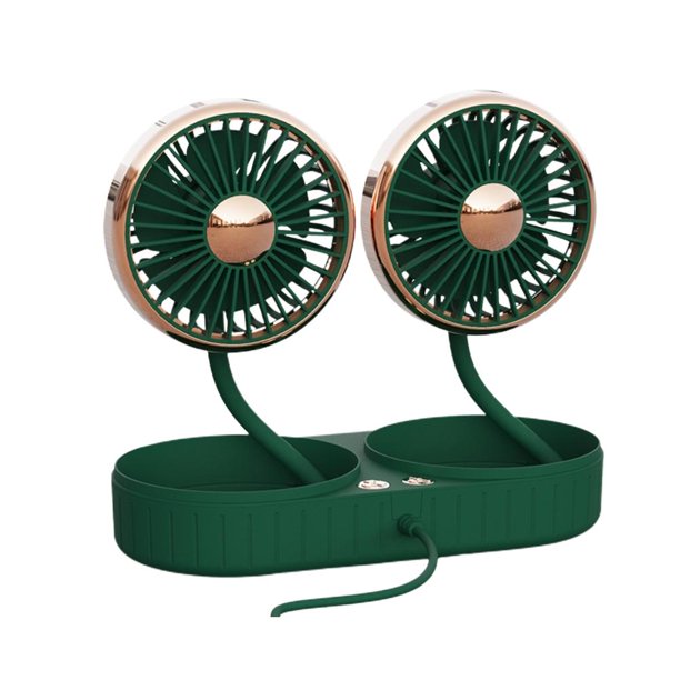 Ventilador De Coche Eléctrico De 12 / 24V, Ventilador De Circulación De Aire De 3 Velocidades Con Doble Cabezal Para Coche De Oficina Y Hogar seitruly VI012084-03