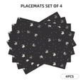 thumbnail image 2 of Placemats Set Of 4 / 6, Artsy Cool Sheep Head Stars Moon Placemats For Dining Table Indoor/Outdoors Heat Resistant Washable Placemats 18" X 12", 2 of 8