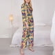 thumbnail image 3 of Fotbe Butterfly 3 Conjunto de Pijama de Manga Larga para Mujer con Estampado, Ropa de Dormir de 2 Piezas, Conjunto de Casa Suave y Cómodo con Bolsillos-Small, 3 of 7