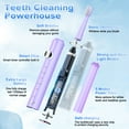 thumbnail image 5 of JTF Sonic Electric Toothbrush for Adults and Kids with 8 Brush Heads, Tongue Scraper and Travel Bag - FOR YOU 5 Modes Rechargeable Power Toothbrush for Family and Friends/For Home School Trips,Purple, 5 of 11