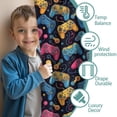 thumbnail image 3 of Blackout Kids Curtains,Game Controller Black Pattern Children's Insulated Curtains Set Of 2,Bedroom Essentials,Toddler Room Decor 52"x84", 3 of 5