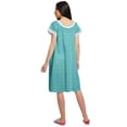 thumbnail image 4 of Moomaya Printed Short Sleeve Knee Length Nightdress Round Neck Sleepwear Gown, 4 of 5