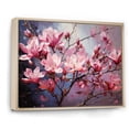 thumbnail image 2 of Designart "Pink Magnolias Magnolia Euphony" Floral Floater Framed Canvas Wall Art, 2 of 7