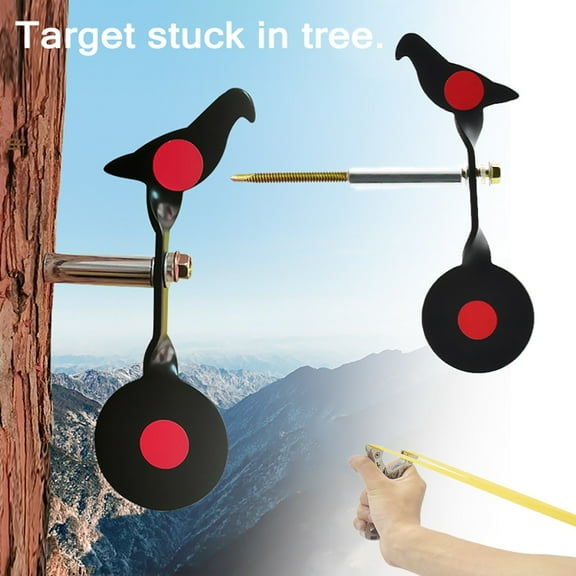 Runzkzy Slingshot Practice Target Portable Durable Insert Tree Target Metal Shooting Training Target