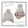 thumbnail image 2 of Baby Knitted Hat Scarf Set Winter Warm Toddler Boys Beanie Fleece Lining Kids Girls Hat with Pompom(Gray Hat+Scarf,L), 2 of 6