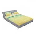 thumbnail image 3 of Beach Bedding Set with Sheet & Covers, View of the Sea in Grunge and Retro Style Horizon Cloudy Sky Summer, Printed Bedroom Decor 2 Shams, 4 Sizes, Earth Yellow Turquoise, by Ambesonne, 3 of 3