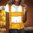 thumbnail image 2 of T-shirts Stylés pour Femmes à Porter Décontractément avec Imprimé Festival de la Bière Col Rond Manches Courtes Design Parfait pour Style Toute l'Année, 2 of 5