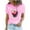 Pink, variant on YABCSAZ Valentine's Day T-Shirts for Women Short Sleeve Crew Neck Pullover Solid Color Love Heart Graphic Letter Print Sweathirts Casual Loose Oversized Tee Tops,Gift for Women