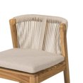 thumbnail image 5 of Christopher Knight Home 28" Outdoor Wood Bar Stool with Woven Rope Backrest and Removable Cushion, Beige, 5 of 9