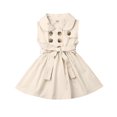 thumbnail image 1 of Bébé bébé Fille Volant Sans Manches Robe Princesse Robe de Soirée Vêtements, 1 of 4