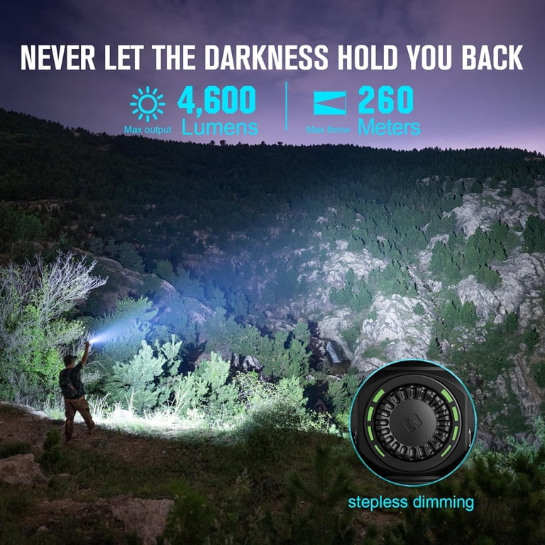Olight Seeker 4 Pro Cyber Violet | 4600 Lumens | 260m Di Portata | Torcia LED Fredda