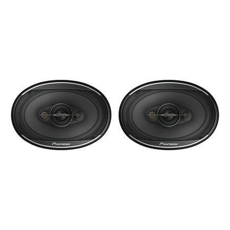 Pioneer TS-A6961F 6-In. x 9-In. 450-Watt 4-Way Full-Range Coaxial Speakers Gold and Black  Max Power 2 Pack  TS-A6961F