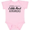 thumbnail image 3 of Inktastic From Little Rock Arkansas in Black Distressed Text Boys or Girls Baby Bodysuit, 3 of 5