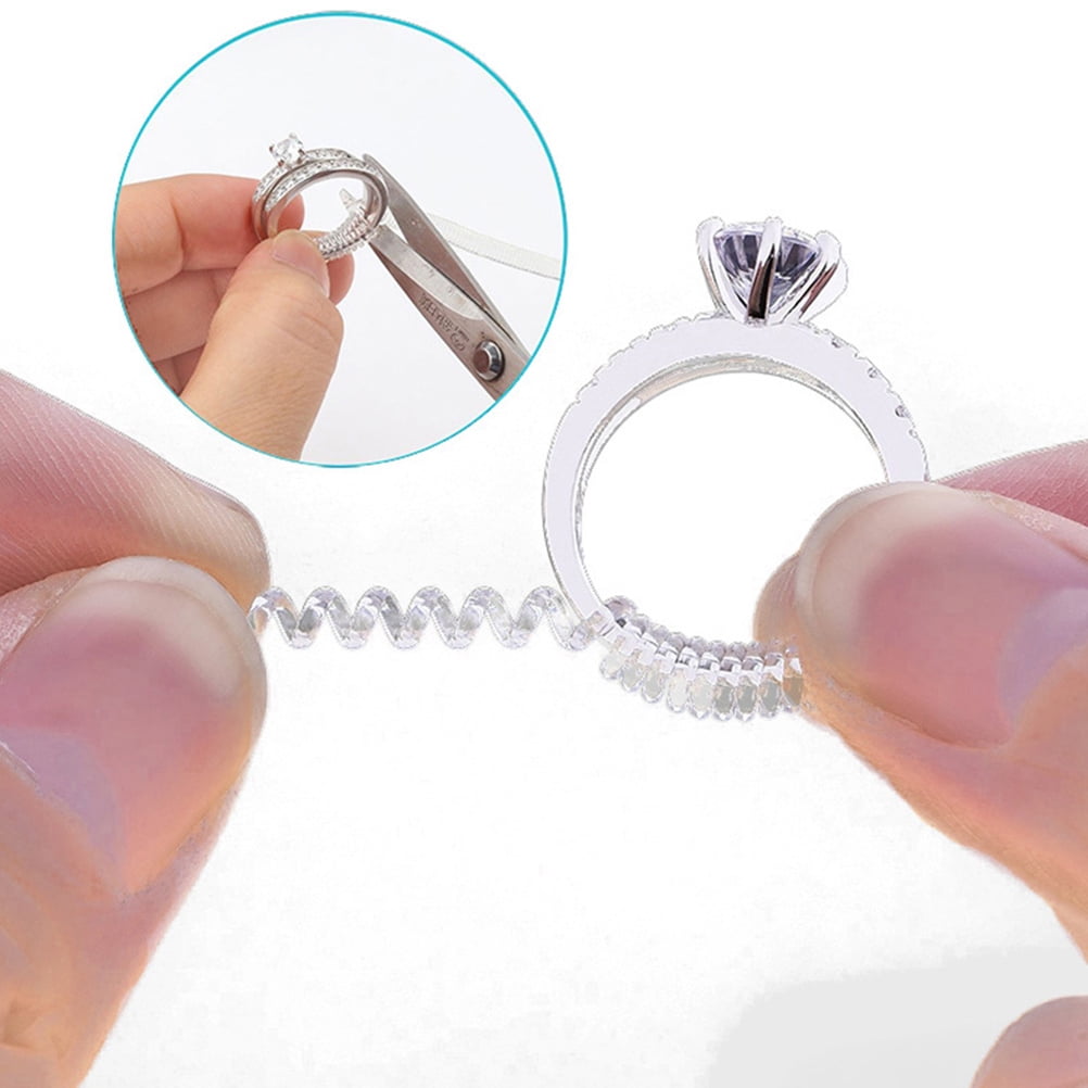 Pixnor 6pcs Invisible Ring Size Adjuster TPU Ring Guard Clear Ring