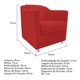 thumbnail image 4 of Set de puff y sillón Tilla - Rojo WEIK Tilla, 4 of 5