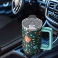 thumbnail image 5 of 30 oz Merry Christmas Snowflakes Tumbler with Handle and Straw, Stainless Steel Insulated Cup 30 oz, Leak Proof Holiday Mug, Festive Present, 5 of 5