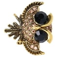 thumbnail image 4 of Broche de búho, broche de búho, broche de búho con diamantes de imitación retro, broche de pájaro, diseño de última generación, 4 of 14