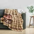thumbnail image 2 of 50th Anniversary Decorations, 50th Anniversary Wedding Gifts, Best 50 Anniversary Blanket Gift Idea for Couple Parents, Golden 50 Years of Marriage Throw Blankets 60"X50", 2 of 6