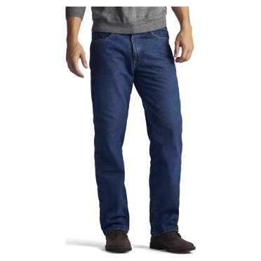 Wrangler Men's Relaxed Fit Carpenter Jeans - Warm Fleece Lined, Comfy Blue Denim