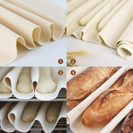 

AZZAKVG Bakeware Bakers Couche And Proofing Cloth Linen For Bread Dough Baking Shaping Tool For Baguettes Loaves