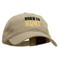 thumbnail image 5 of Born To Hunt Embroidered Garment Washed Cotton Twill Cap - Khaki OSFM, 5 of 5