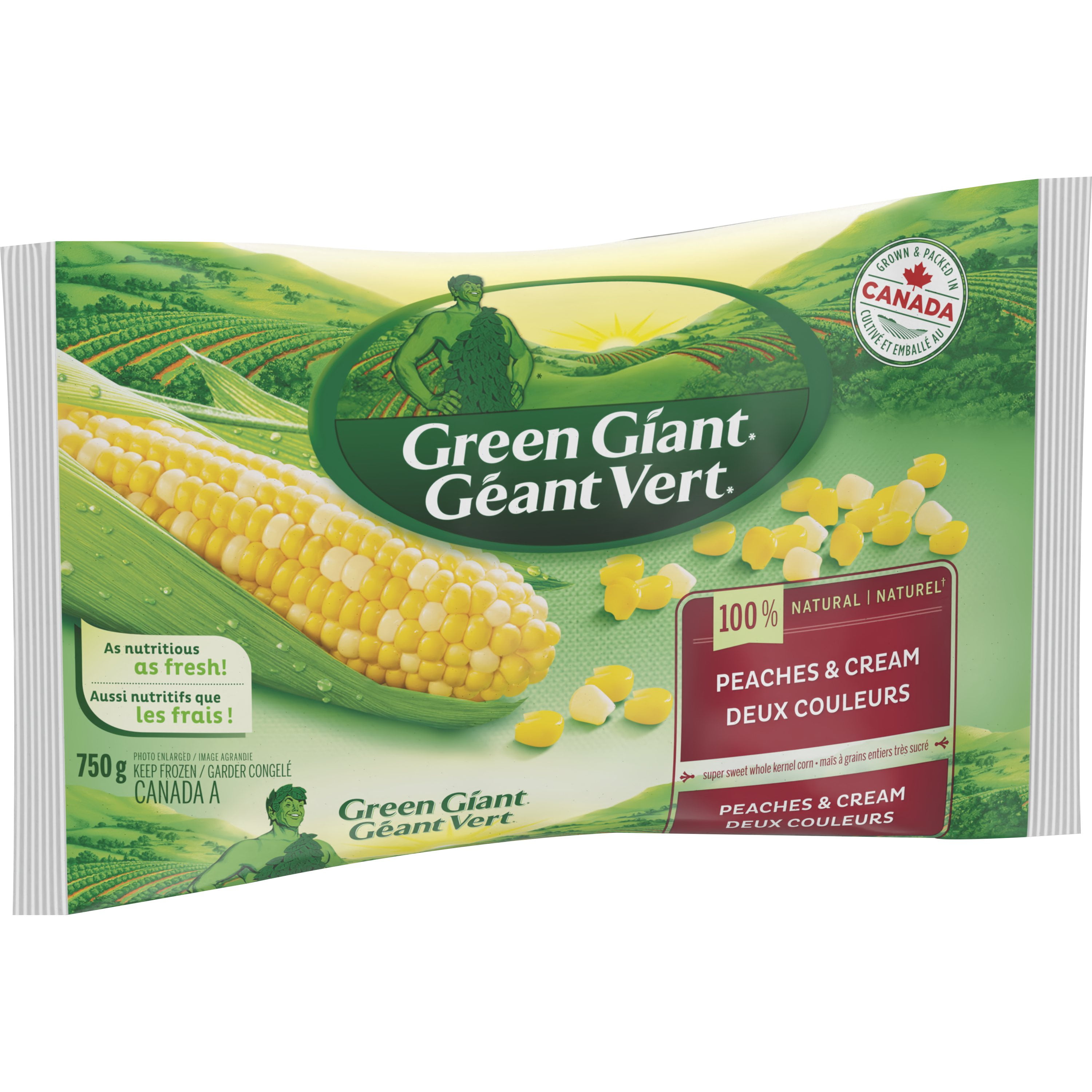 Maïs à grains entiers très sucré deux couleurs Géant Vert 750 g