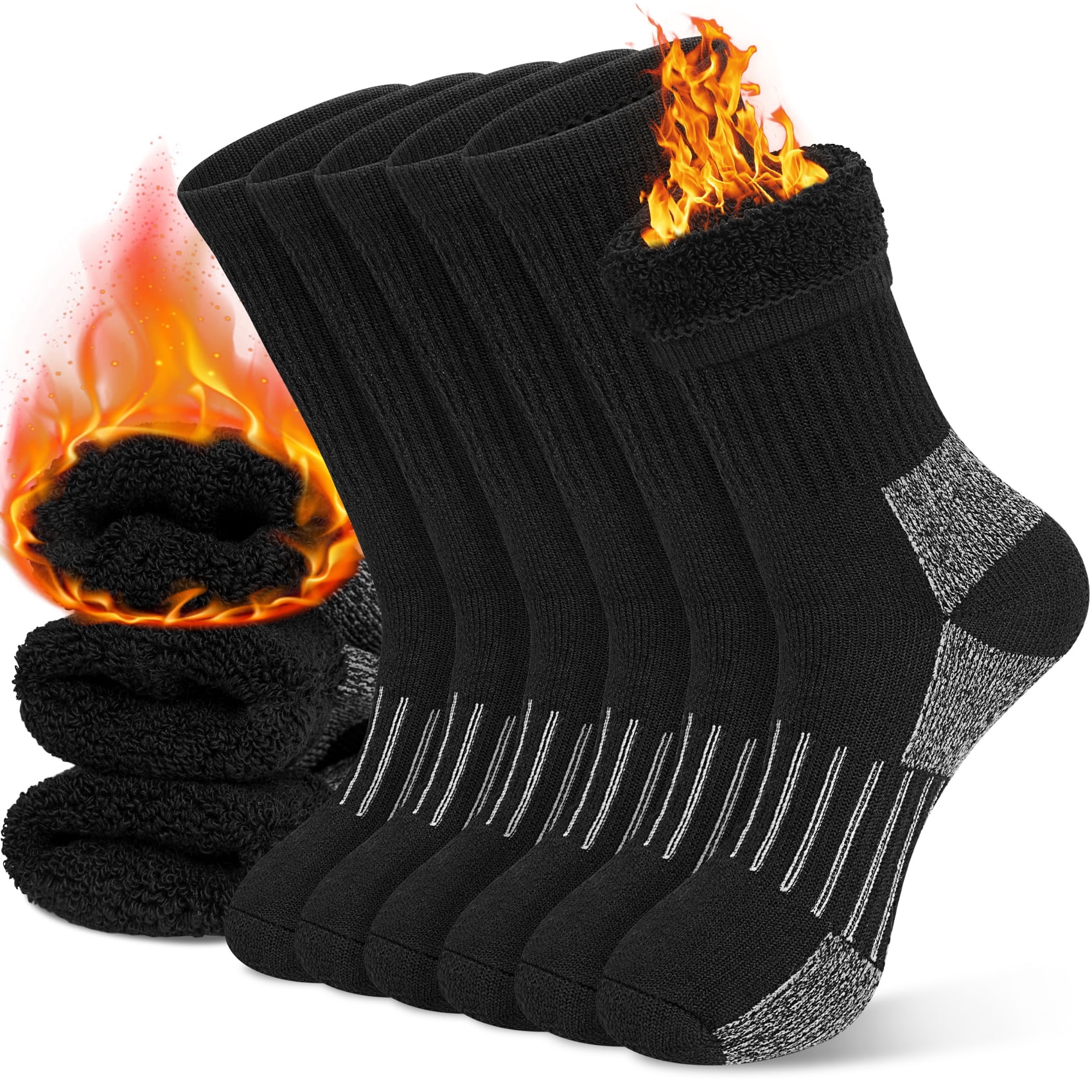 KOITHOT 3 Pack Merino Wool Socks for Men & Women, Thermal Boot Warm Hiking Socks