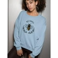 thumbnail image 2 of Bee Happy Nature Garland Sweatshirt Women -Image by Shutterstock, Female Medium, 2 of 4