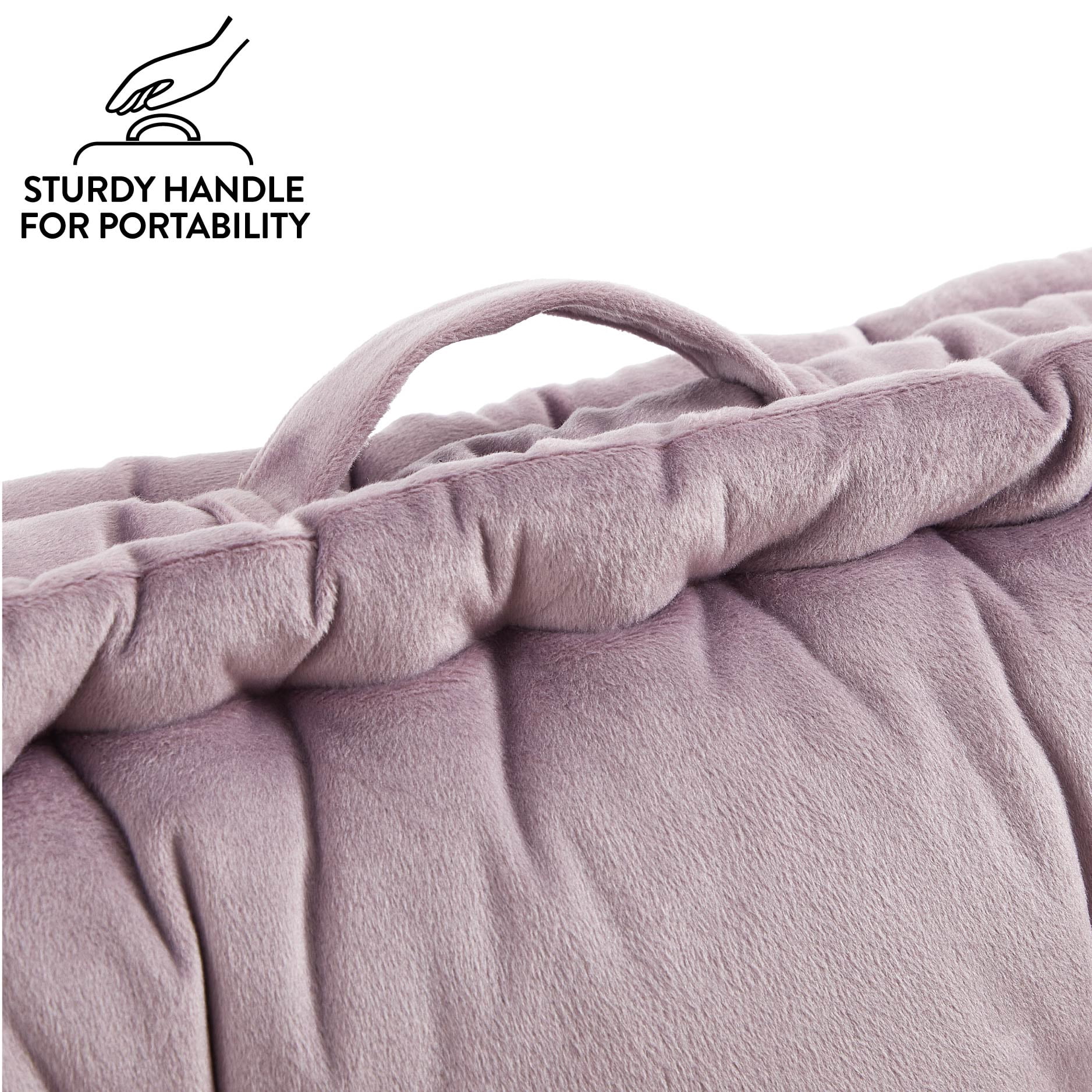 Mainstays 20" x 20" Hazy Purple Velvet Decorative Floor Pillow