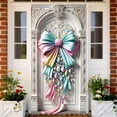 thumbnail image 2 of YWIYIUD 1PC Happy Easter Door Cover Easter Decorations, 71x35 Inch Easter Rabbit Eggs Door Banner Welcome Easter Banner Spring Theme Rabbit Door for Front Door Wall Indoor Outdoor Home Decor, 2 of 7