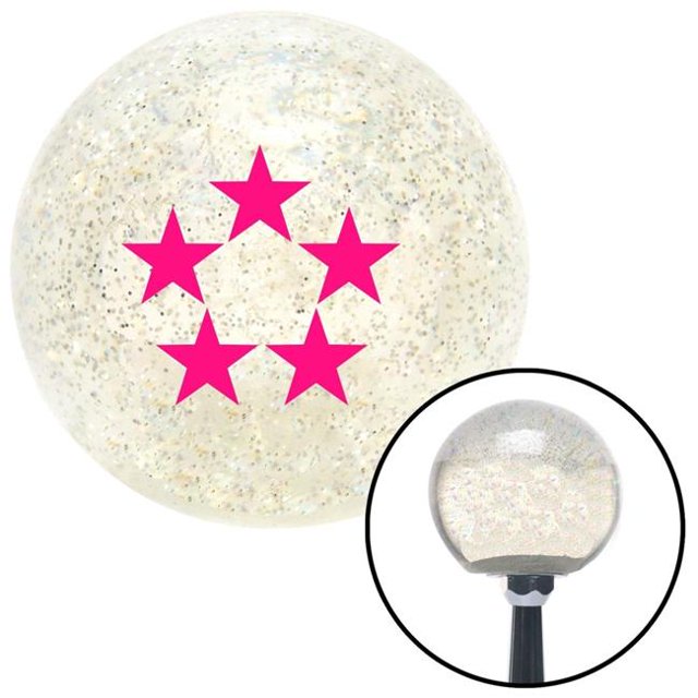 Pink Fleet Admiral Clear Metal Flake Shift Knob with M16 x 1.5 Insert Shifter Auto Brody