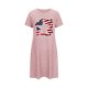thumbnail image 5 of Camisón corto de talla grande para mujer, camisón de manga corta con estampado de pecho a la moda, camisón para mujer, 5 of 7