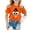 Orange, variant on YUEHUA Girls Tops Size 8-10 Girls Fashion Casual Short Sleeve Tee With Letter Print Crew Neck Top for Everyday Play and Sch ool Comfortable Soft Blend Kids Shirt, Size 18-24 Months