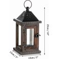 thumbnail image 3 of Wooden Candle Lantern - 26.5cm Decorative Lantern, Vintage Candle Holder Shabby Chic Decor Indoor Outdoor Dining Table Home Garden Christmas Decoratio, 3 of 5