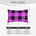 thumbnail image 6 of Naloa Purple Black Buffalo Plaid Pillowcase, Throw Pillowcase, Wrinkle-Free, Stain-Resistant with Hidden Zipper for Bedroom Sofa - 20"x30", 6 of 9