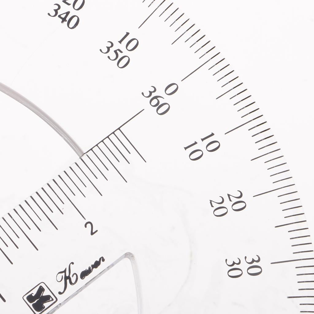 GUOOL 2-3 of Degree Protractor Angle Measurement Drawing Ruler School Stationery 3 Pcs