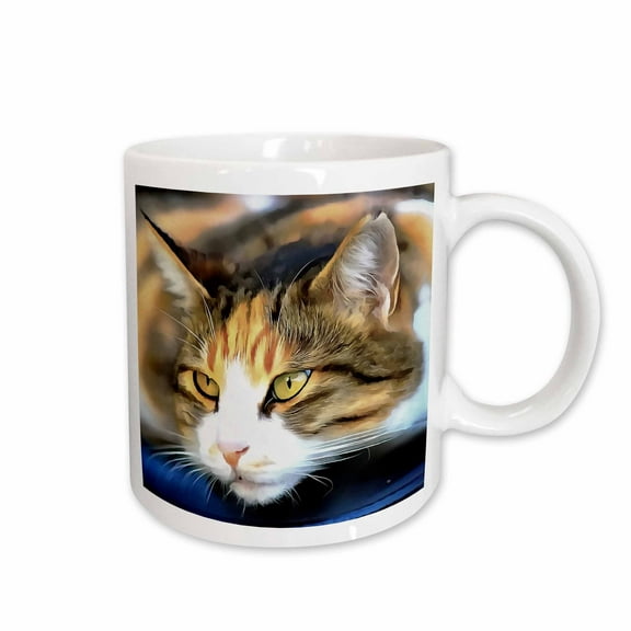 3drose, Contented Cat, 11oz Mug