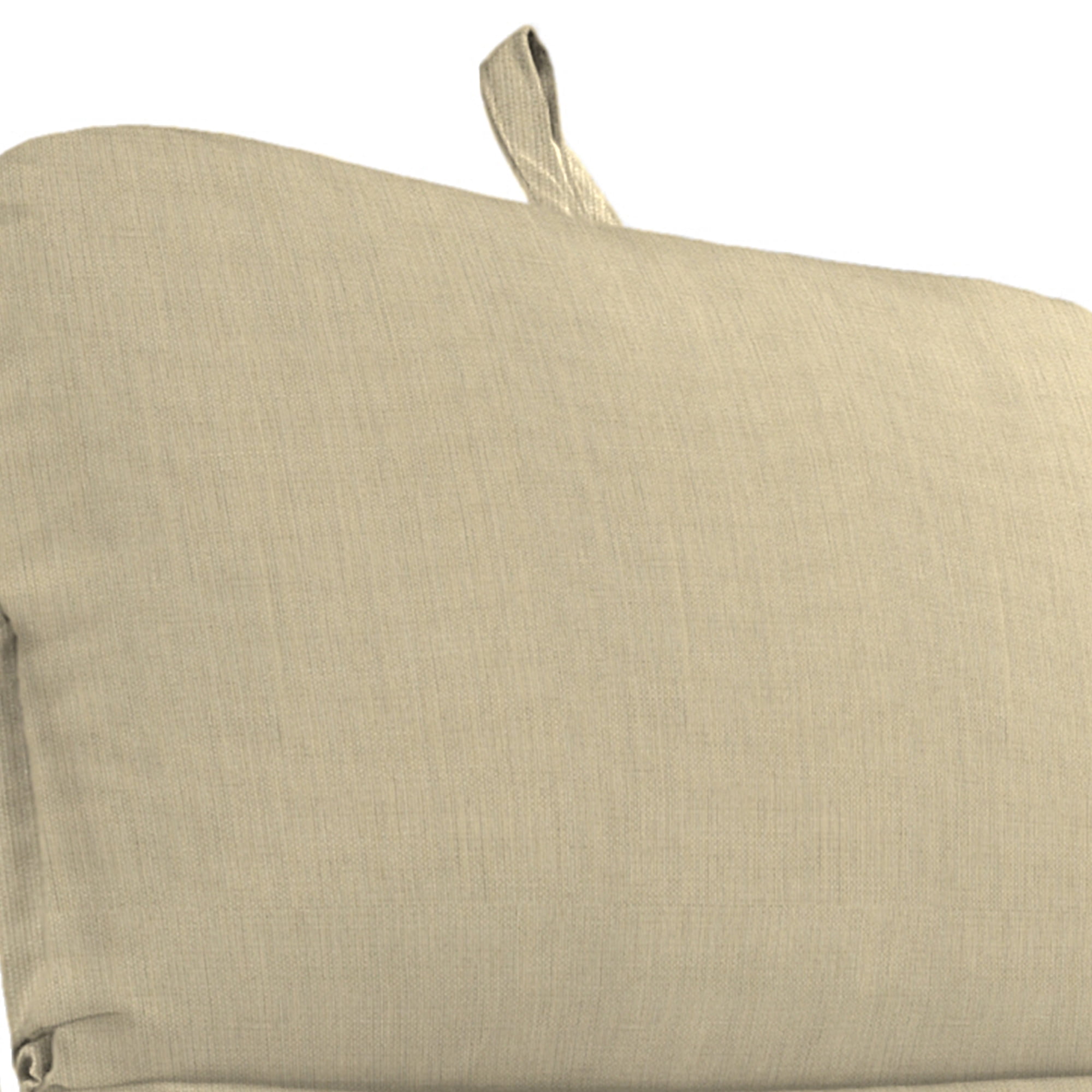 Jordan Manufacturing Sunbrella 74" x 22" Spectrum Sand Solid Rectangular Outdoor Chaise Lounge Cushion with Ties and Hanger Loop