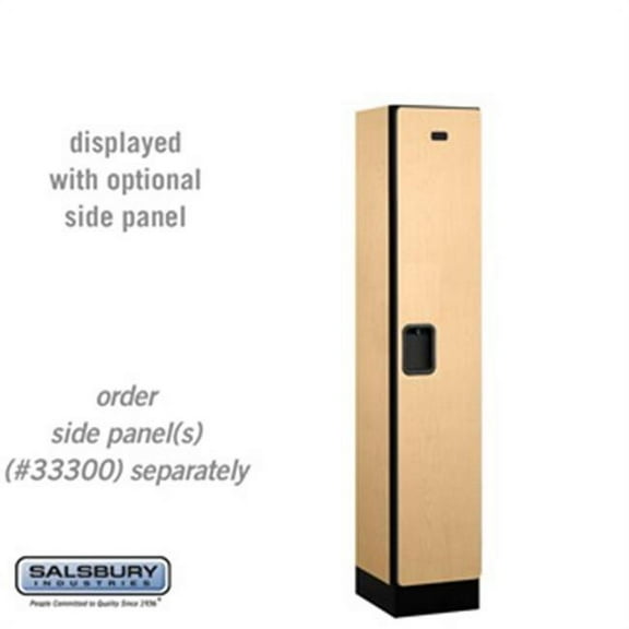 SalsburyIndustries 31155MAP Single Tier 1 Wide 5 ft. X 15 in. Designer Wood Locker - Maple