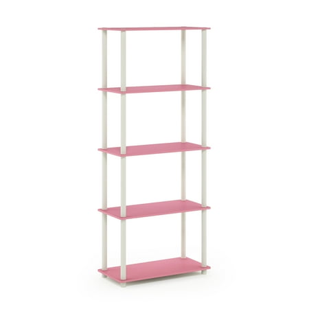 

Furinno Turn-N-Tube 5-Tier Multipurpose Shelf Display Rack Pink/White