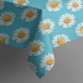 thumbnail image 5 of Blue Daisy Flower Pattern Square Tablecloth,Waterproof Square Table Cover,Wipeable Spillproof Washable Table Cover for Home Kitchen Party Decor 52"x52"(132x132cm), 5 of 6